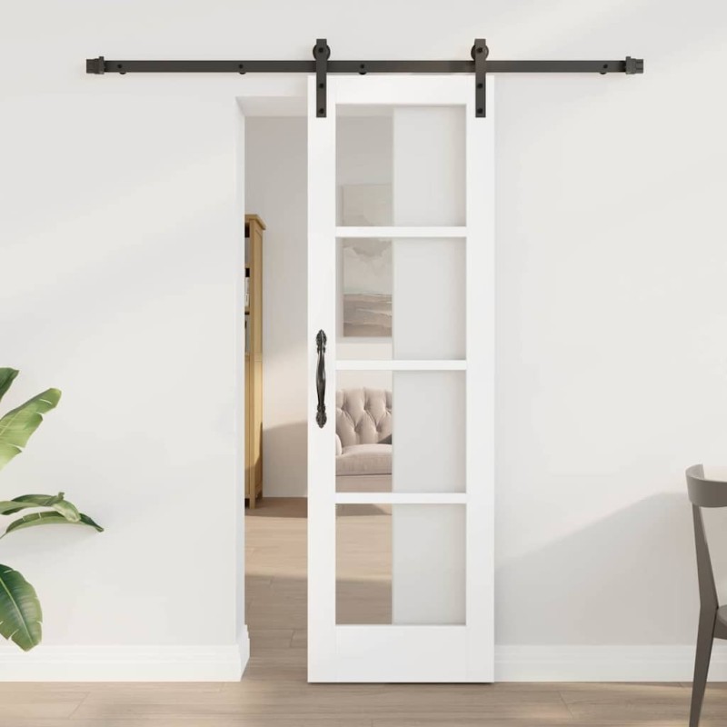 Porte coulissante ORKDAL Blanc et Noir 61 x 198,5 cm 647951647951