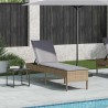 Transat avec coussin beige 55x200x44cm résine tressée 647952647952