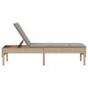 Transat avec coussin beige 55x200x44cm résine tressée 647952647952