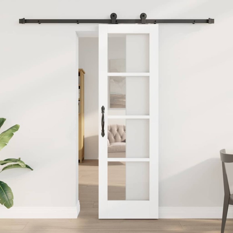 Porte coulissante ORKDAL Blanc et Noir 61 x 198,5 cm 647954647954