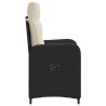 Chaise de jardin inclinable Noir et blanc crème 647958647958