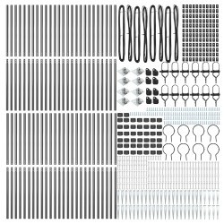 Piquet de clôture à enfoncer au sol 52 pc Gris 647961647961