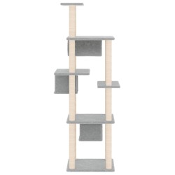 Arbre à chat avec griffoirs en sisal Gris clair 169 cm 647966647966