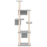 Arbre à chat avec griffoirs en sisal Gris clair 169 cm 647966647966
