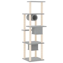 Arbre à chat avec griffoirs en sisal Gris clair 169 cm 647966647966