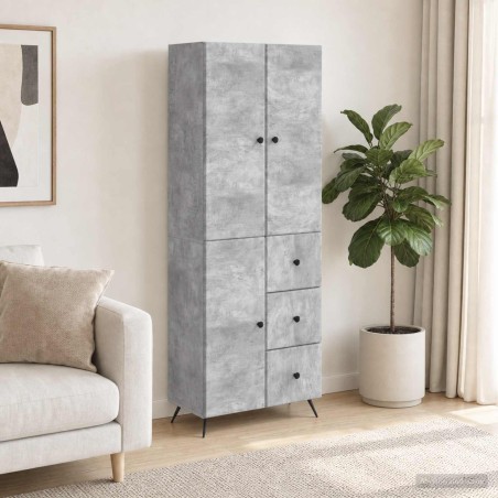Ensemble de Meubles 2 pcs Gris béton Bois d'ingénierie 647967647967