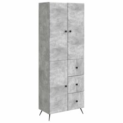 Ensemble de Meubles 2 pcs Gris béton Bois d'ingénierie 647967647967