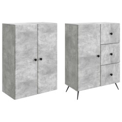 Ensemble de Meubles 2 pcs Gris béton Bois d'ingénierie 647967647967