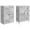 Ensemble de Meubles 2 pcs Gris béton Bois d'ingénierie 647967647967
