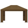 Pavillon 4 × 3 m Taupe Polyester et Acier 190 gsm 647968647968