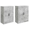 Ensemble de Meubles 2 pcs Gris béton Bois d'ingénierie 647972647972