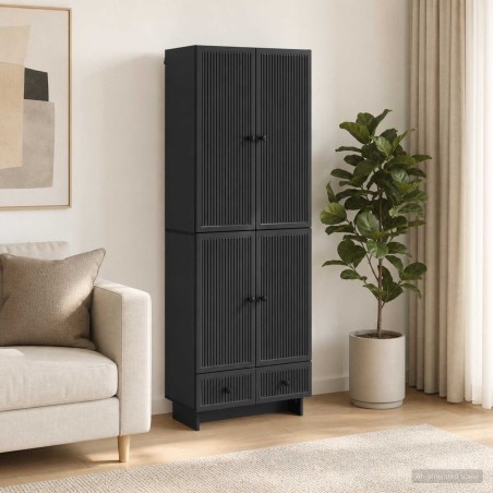 Ensemble de Meubles 2 pcs Noir 66 x 34,5 x 95 cm 647974647974