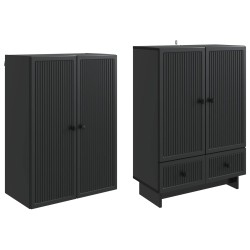 Ensemble de Meubles 2 pcs Noir 66 x 34,5 x 95 cm 647974647974