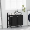 Panier à linge 2 compartiments avec étagère Gris Sonoma 647976647976