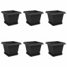 Pots de plantes 6 pcs Noir 33 x 33 x 26 cm Plastique 647980647980