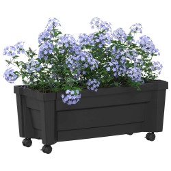Pot Calypso avec roues Anthracite 79 x 35 x 33 cm PP 647982647982