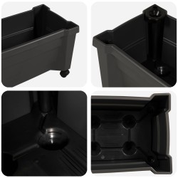 Pot Calypso avec roues Anthracite 79 x 35 x 33 cm PP 647982647982