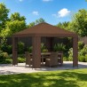 Pavillon 3 x 3 m Marron Polyester et Acier 190 gsm 647998647998
