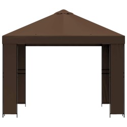 Pavillon 3 x 3 m Marron Polyester et Acier 190 gsm 647998647998