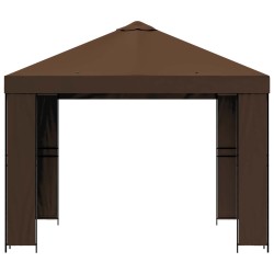 Pavillon 3 x 3 m Marron Polyester et Acier 190 gsm 647998647998