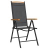 Ensemble à manger de jardin 7 pcs noir aluminium 648000648000