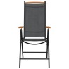 Ensemble à manger de jardin 7 pcs noir aluminium 648000648000