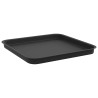 Plateau carré à fleurs 6 pcs Noir 32 x 32 x 2,5 cm Plastique 648002648002