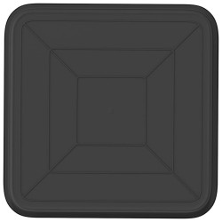 Plateau carré à fleurs 6 pcs Noir 32 x 32 x 2,5 cm Plastique 648002648002