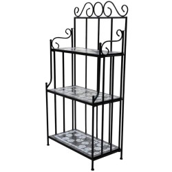 Support pour plantes Mosaïque noir et blanc 648020648020