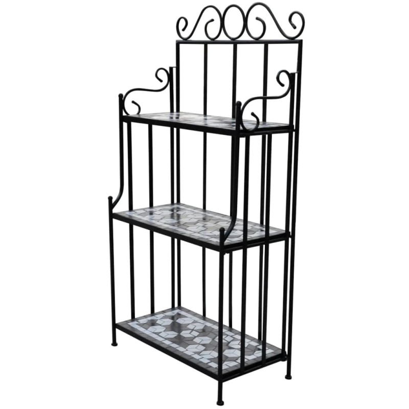 Support pour plantes Mosaïque noir et blanc 648020648020