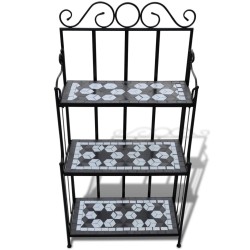 Support pour plantes Mosaïque noir et blanc 648020648020