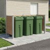 Clôture de poubelle Marron 237 x 85 x 115 cm Aluminium et WPC 648021648021