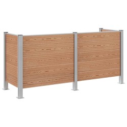 Clôture de poubelle Marron 237 x 85 x 115 cm Aluminium et WPC 648021648021