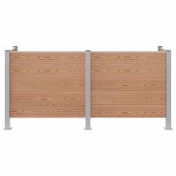 Clôture de poubelle Marron 237 x 85 x 115 cm Aluminium et WPC 648021648021