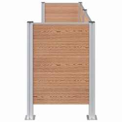 Clôture de poubelle Marron 237 x 85 x 115 cm Aluminium et WPC 648021648021