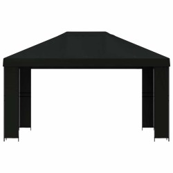Pavillon 4 × 3 m Noir Polyester et Acier 190 gsm 648025648025
