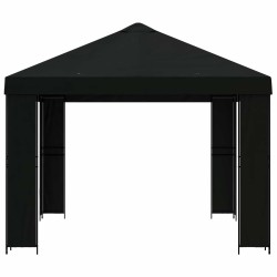 Pavillon 4 × 3 m Noir Polyester et Acier 190 gsm 648025648025