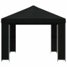 Pavillon 4 × 3 m Noir Polyester et Acier 190 gsm 648025648025