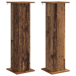 Support de Plante 2 pcs Bois ancien 30,5 x 30 x 100,5 cm 648040648040