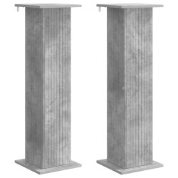 Support de Plante 2 pcs Gris béton 30,5 x 30 x 100,5 cm 648044648044