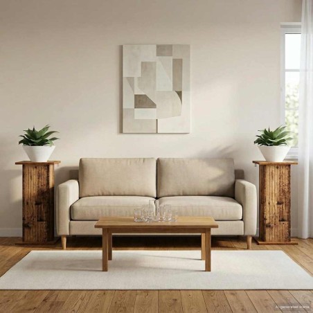 Support de Plante 2 pcs Bois ancien 30,5 x 30 x 60,5 cm 648046648046