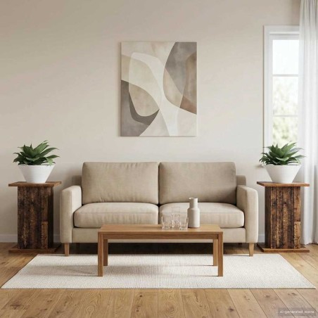 Support de Plante 2 pcs Bois ancien 30,5 x 30 x 43 cm 648057648057