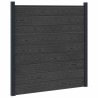 Ensemble de Clôture 180 x 186 cm WPC et Aluminium Noir 648061648061