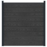 Ensemble de Clôture 180 x 186 cm WPC et Aluminium Noir 648061648061