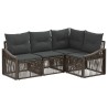 Ensemble de canapé de jardin 4 pcs Gris polyrotin 648069648069