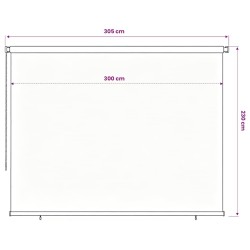 Store roulant d'extérieur 305 (l) x 230 (H) cm bleu HDPE 648070648070