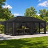Housse de tonnelle avec murs latéraux 6 x 3 m Noir Polyester 648074648074