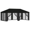 Housse de tonnelle avec murs latéraux 6 x 3 m Noir Polyester 648074648074