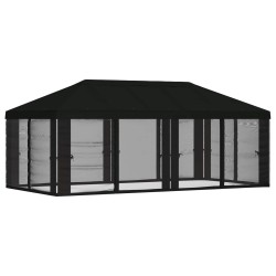 Housse de tonnelle avec murs latéraux 6 x 3 m Noir Polyester 648074648074