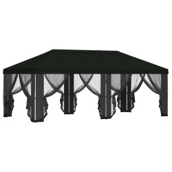 Housse de tonnelle avec murs latéraux 6 x 3 m Noir Polyester 648074648074